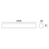 Oprawa liniowa LED KOLINE K2 40W  3CCT  czarna Kobi Pro wymiary