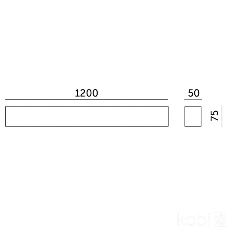 Oprawa liniowa LED KOLINE K2 20W  3CCT  czarna Kobi Pro wymiary