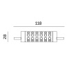 Żarówka LED J118 15W R7S 3000K Kobi wymiary