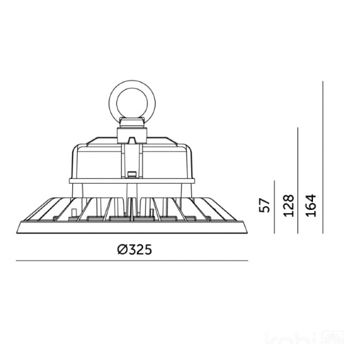 High Bay LED RIO PRO 200W 2CCT Kobi Pro wymiary