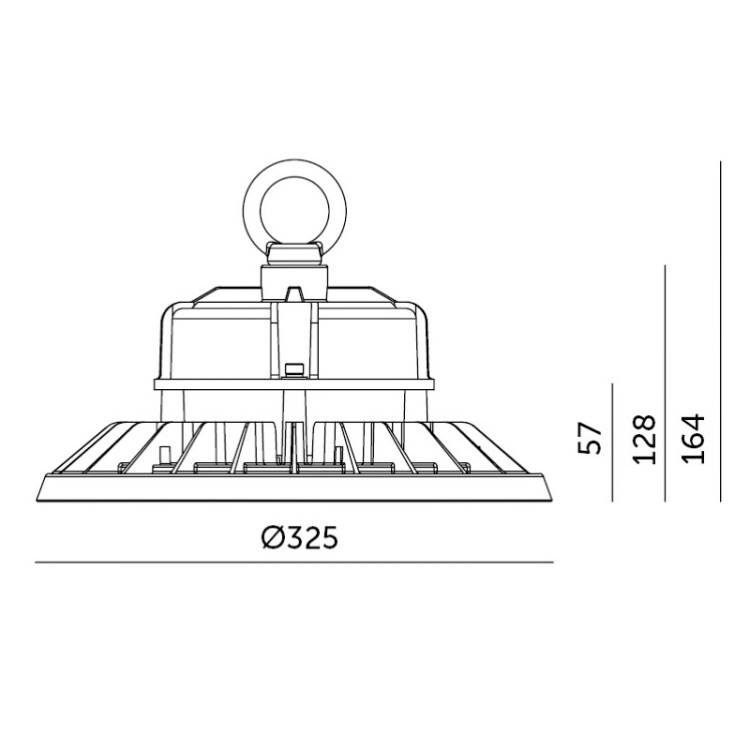 High Bay LED RIO PRO 200W 4000K IP66 Kobi Pro wymiary