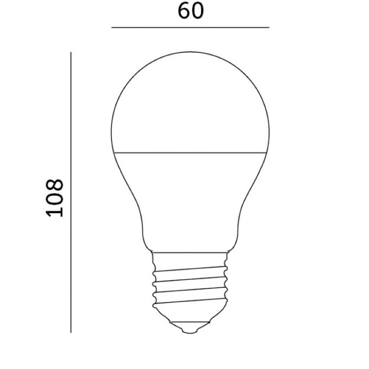 Żarówka z czujnikiem ruchu LED GS 9W E27 3000K LX Kobi Premium wymiary