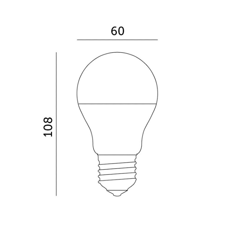 Żarówka z czujnikiem ruchu LED GS 9W E27 6500K LX Kobi Premium wymiary