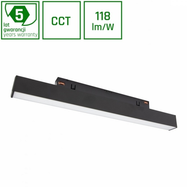 104533.jpgOprawa liniowa LED SYSTEM SHIFT LINE S 8W 3CCT 950lm 100° na szynoprzewód 48V czarna Spectrum