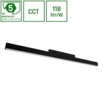 1761453.jpgOprawa liniowa LED SYSTEM SHIFT LINE M 17W 3CCT 1800lm CRI90 100° na szynoprzewód 48V czarna Spectrum