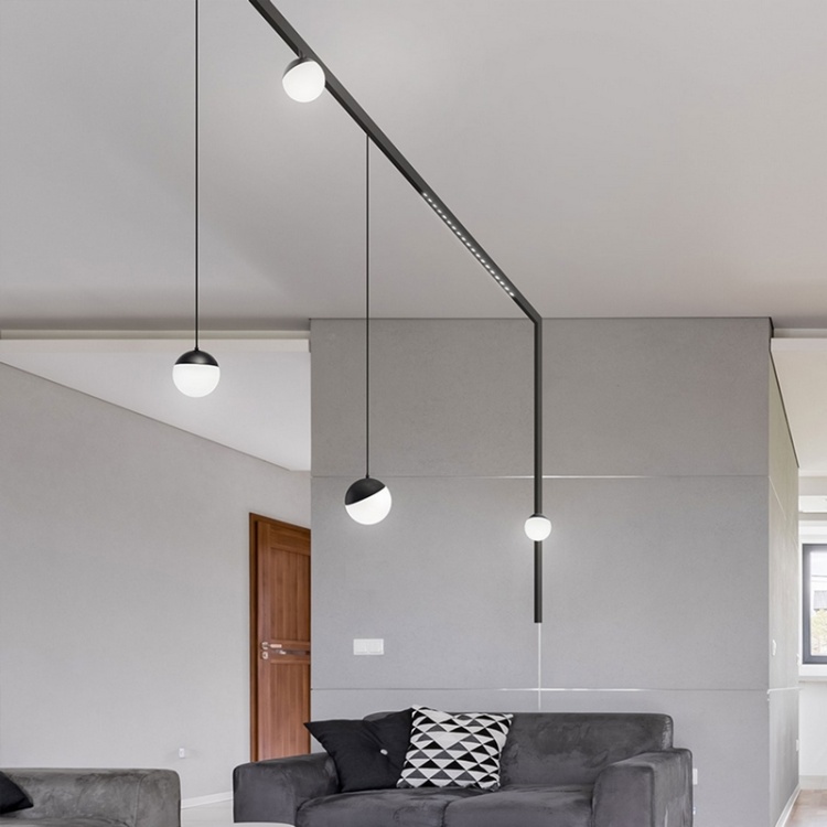 Oprawa kula LED SYSTEM SHIFT GLOBE 5W 3000K 550lm CRI90 165° na szynoprzewód 48V czarna Spectrum zastosowanie