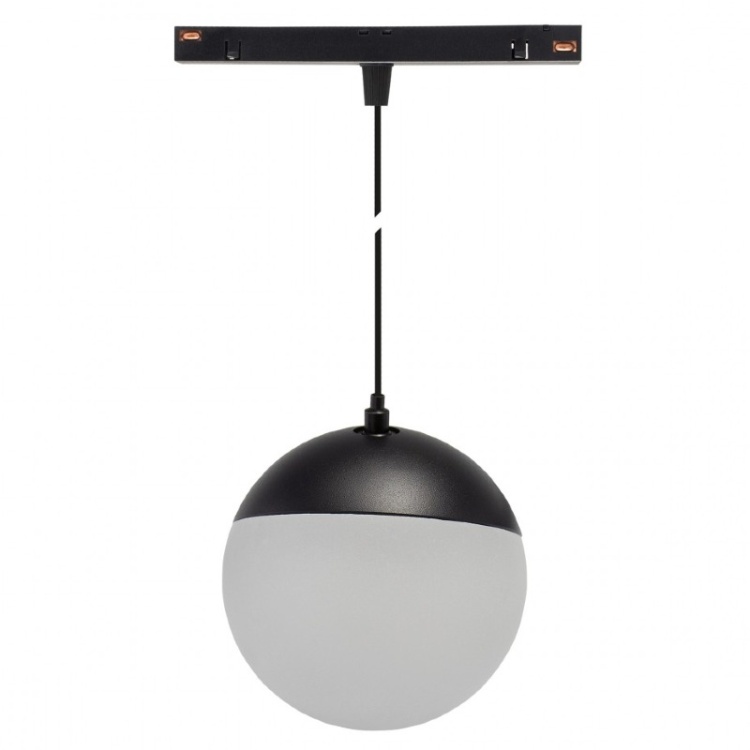 SYSTEM SHIFT - GLOBE P oprawa kula zwis na szynoprzewód 100 (850mm kabel) 5W 165st czarna 5 lat gw. front