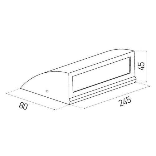 Oprawa LED elewacyjna STEP 10W 4000K 850lm antracyt Greenlux wymiary