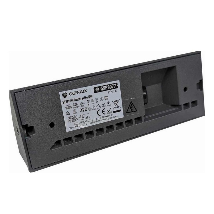 Oprawa LED elewacyjna STEP 6W 4000K 220lm antracyt Greenlux tył