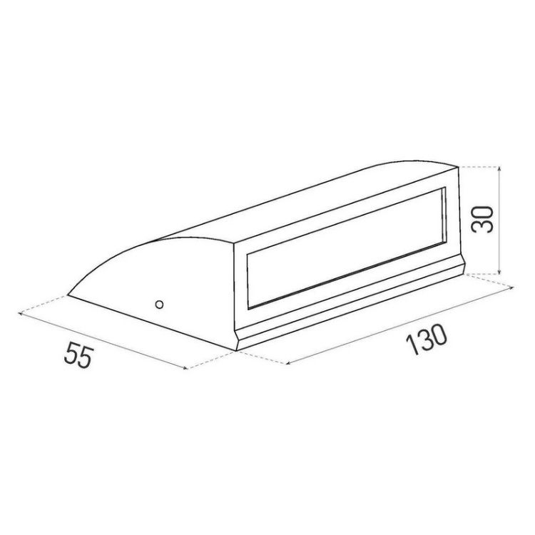 Oprawa LED elewacyjna STEP 3,5W 4000K 100lm szara IP54 Greenlux wymiary
