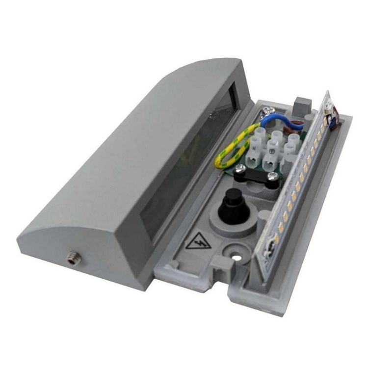 Oprawa LED elewacyjna STEP 3,5W 4000K 100lm szara IP54 Greenlux budowa