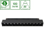 Oprawa LED SYSTEM SHIFT GRID S 12W 4000K 1200lm UGR<19 35° na szynoprzewód 48V czarna Spectrum