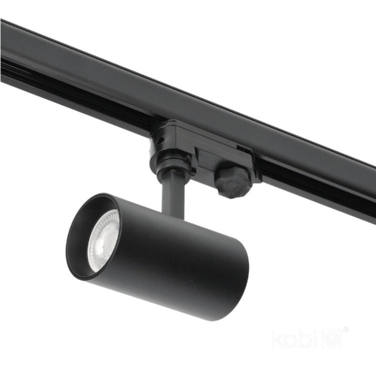 Reflektor szynowy 3-obwodowy NEXTRACK S-LINE 1xGU10 czarny Kobi bok