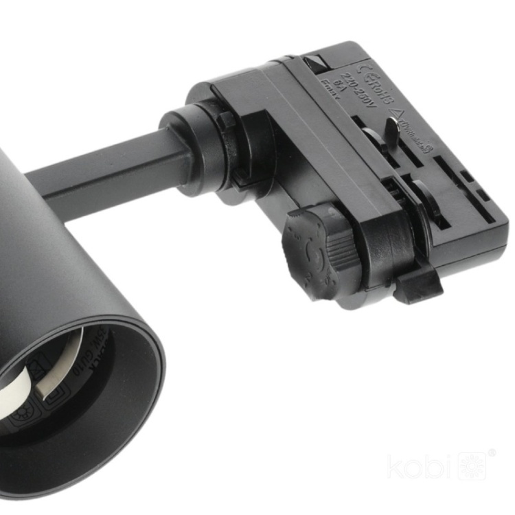 Reflektor szynowy 3-obwodowy NEXTRACK S-LINE 1xGU10 czarny Kobi zbliżenie