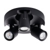 Oprawa ścienno- sufitowa 3 punktowa okrągła GU10 LAURIN EL-3O B czarna KANLUX 29127