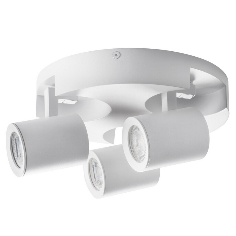 Oprawa ścienno- sufitowa 3 punktowa okrągła GU10 LAURIN EL-3O W biała KANLUX 29126 główne zdjecie