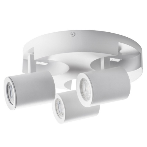 Oprawa ścienno- sufitowa 3 punktowa okrągła GU10 LAURIN EL-3O W biała KANLUX 29126 główne zdjecie