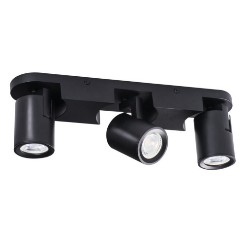 Oprawa ścienno-sufitowa 3 punktowa GU10 LAURIN EL-3I B czarna KANLUX 29125 główne zdjęcie