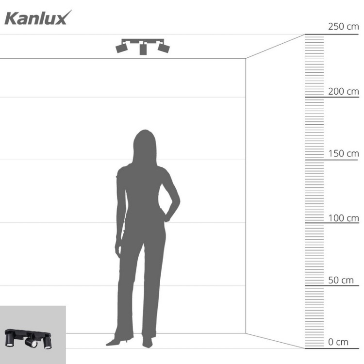 Oprawa ścienno-sufitowa 3 punktowa GU10 LAURIN EL-3I W biała KANLUX 29124 porównanie