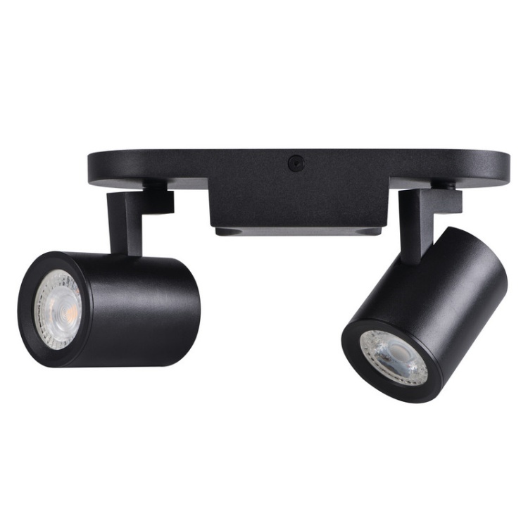 Oprawa ścienno- sufitowa 2 punktowa GU10 LAURIN EL-2I B czarna KANLUX 29123
