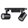 Oprawa ścienno- sufitowa 2 punktowa GU10 LAURIN EL-2I B czarna KANLUX 29123