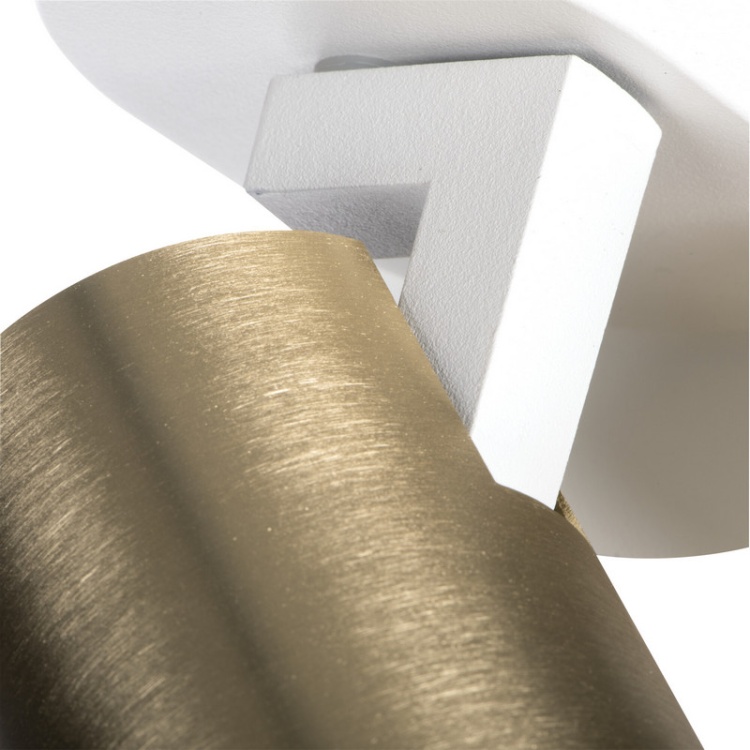 Oprawa ścienno-sufitowa LAURIN EL-2I GU10 2-punktowa biała/złota Kanlux 38965 zbliżenie