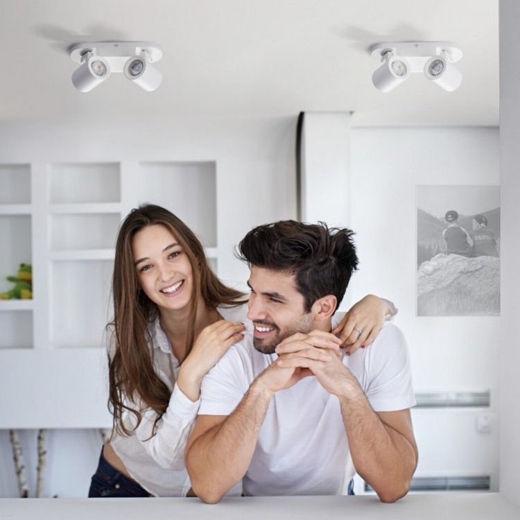 Oprawa ścienno- sufitowa 2 punktowa GU10 LAURIN EL-2I W biała KANLUX 29122 zastosowanie