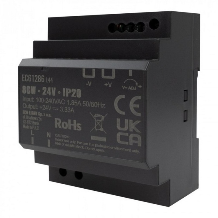 Zasilacz na szynę DIN PREMIUM 24V 80W Ecolight EC61286