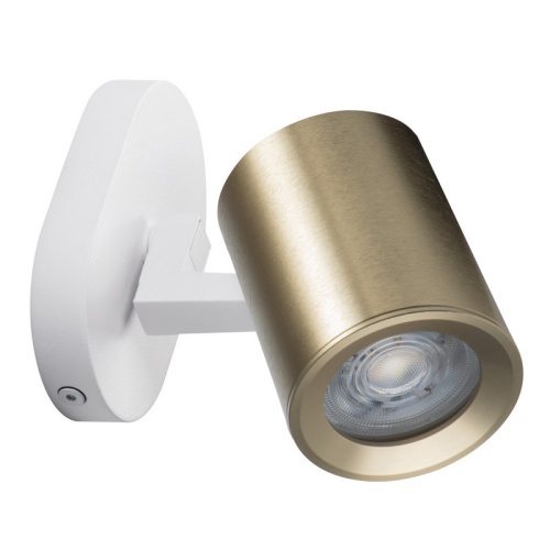 Oprawa ścienno-sufitowa LAURIN EL-1O GU10 biała/złota Kanlux 38964