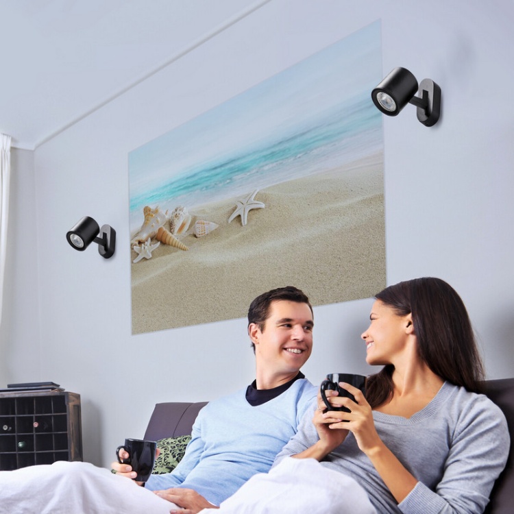 Oprawa ścienno- sufitowa 1 punktowa GU10 LAURIN EL-1O B czarna KANLUX 29121 aranżacja