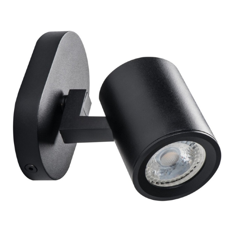 Oprawa ścienno- sufitowa 1 punktowa GU10 LAURIN EL-1O B czarna KANLUX 29121