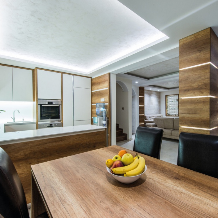 Taśma LED STRIP LCOB 12V 8W/1m biała zimna 6500K 5m 800lm/1m IP00 Kanlux 38909 aranżacja