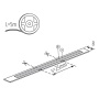 Taśma LED STRIP LCOB 12V 8W/1m biała zimna 6500K 5m 800lm/1m IP00 Kanlux 38909 wymiary