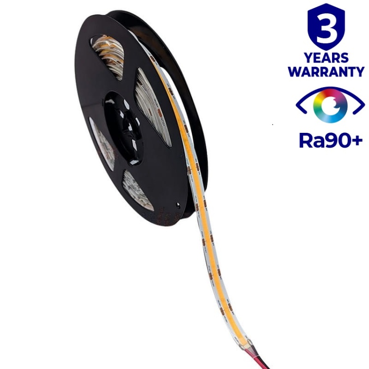 Taśma LED STRIP LCOB 24V 10W biała ciepła 3000K 5m 920lm IP00 Kanlux 33351