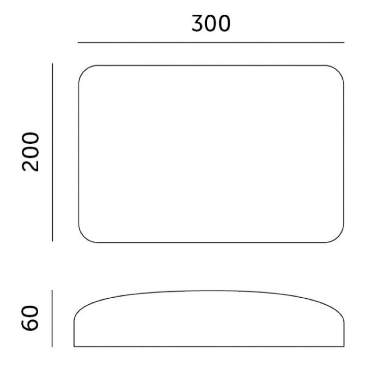 Plafon LED NUMOS 7W 4000K LX IP65 Kobi Pro wymiary