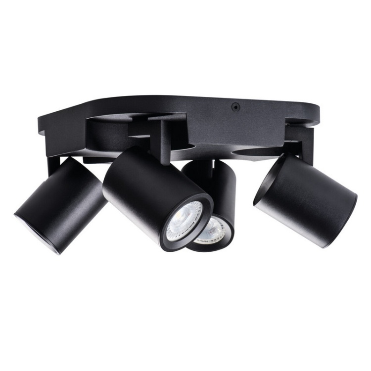 Oprawa ścienno- sufitowa 4 punktowa GU10 LAURIN EL-4O B czarna KANLUX 29129