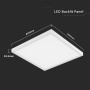 Panel LED V-TAC natynkowy/podtynkowy 36W 4320lm