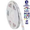 Taśma LED LCOB 24V 21W/1m RGBCCT 3000-6100K 5m 680lm/1m CRI90+ IP65 Kanlux 38916 infografiki