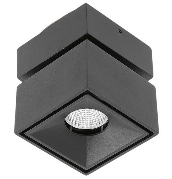 Oprawa LED BIANCO 8W 4000K 680lm IP20 36° kwadrat czarny GTV