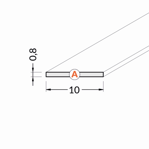 Klosz A wsuwany mleczny do profili LED – odcinki: 1m, 2m Topmet wymiary