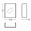 Uchwyt Z sprężysty do profilu SLIM8 inox Topmet wymiary