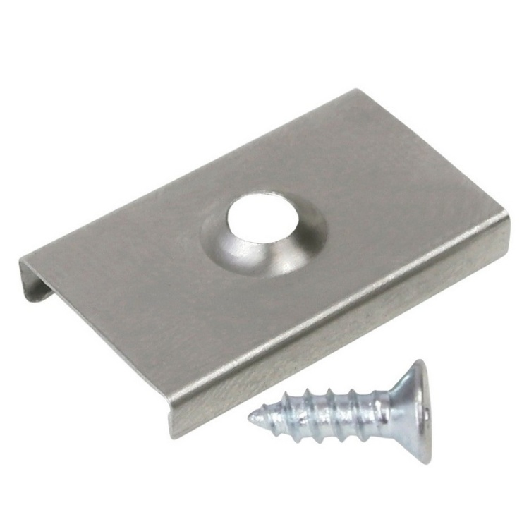 Uchwyt mocujący U sprężysty CONE do profilu led inox Topmet