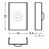Uchwyt mocujący U sprężysty CONE do profilu led inox Topmet wymiary