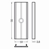 Łącznik X do profilu led aluminiowy Topmet wymiary