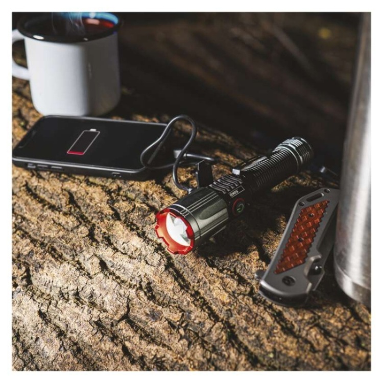 Latarka metalowa LED 1200 lm, 2200 mAh, ładowalna