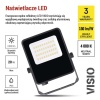 Naświetlacz LED VISIO 20W czarny neutralna biel prezentacja