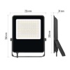 Naświetlacz LED VISIO 100 W czarny neutralna biel