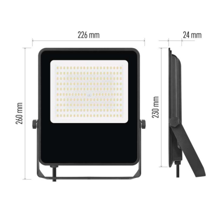 Naświetlacz LED VISIO 100 W czarny neutralna biel