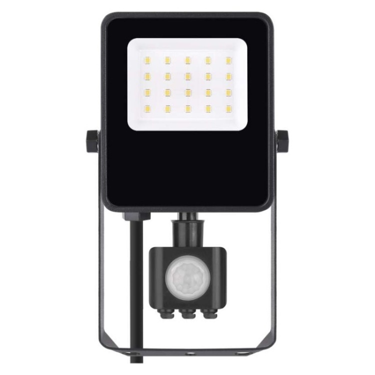 Naświetlacz LED VISIO z czujnikiem PIR 10W, neutralna biel front