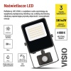 Naświetlacz LED VISIO z czujnikiem PIR 30 W, neutralna biel prezentacja